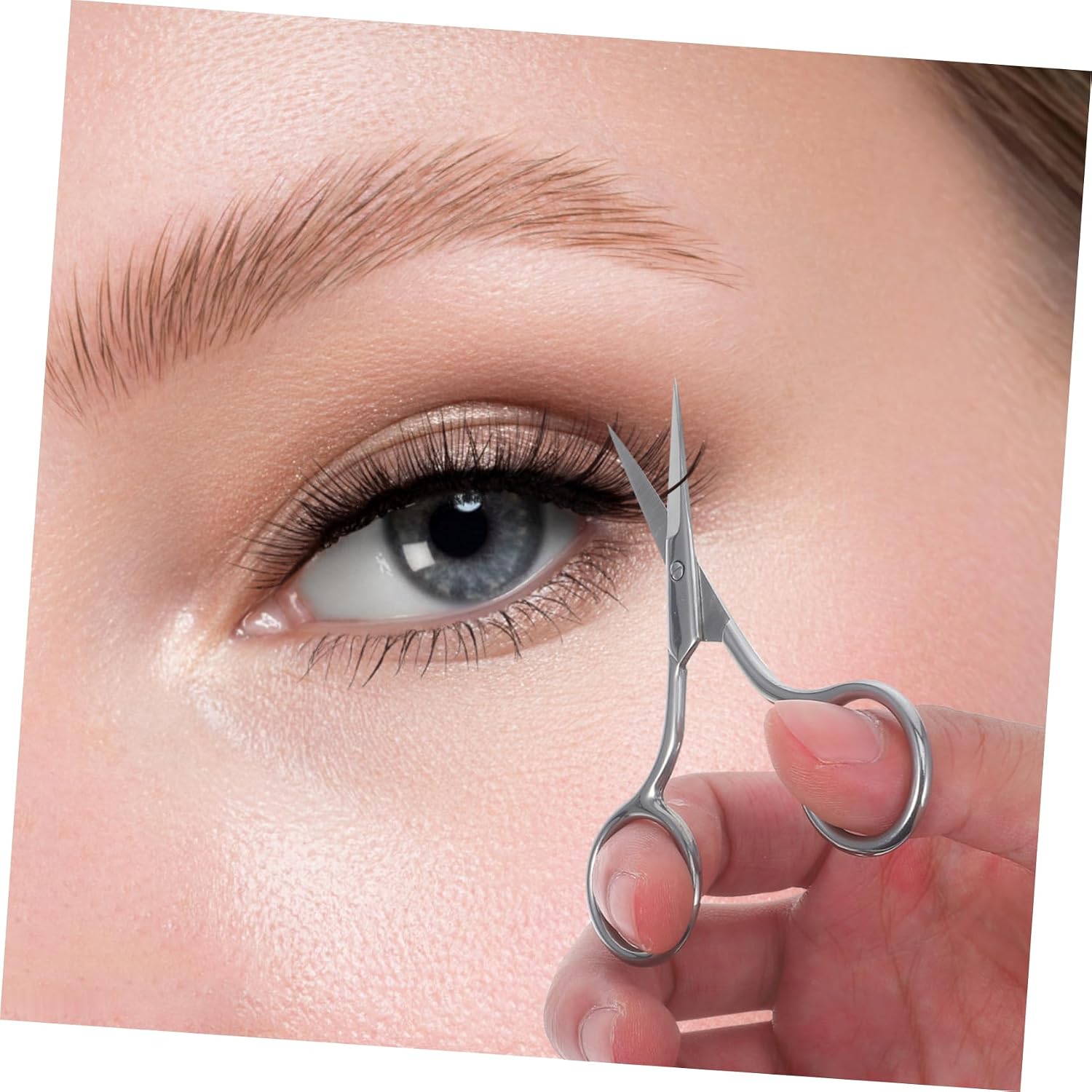 2pcs Convenient Eyebrow Scissors Multi-function Grooming Tool for Nose Hair Eyebrows and Beard Trimming Compact Design for Men and Women