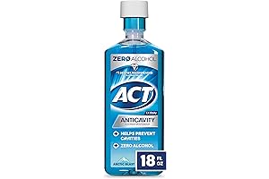ACT Anticavity Zero Alcohol Fluoride Mouthwash 18 fl. oz. with Accurate Dosing...