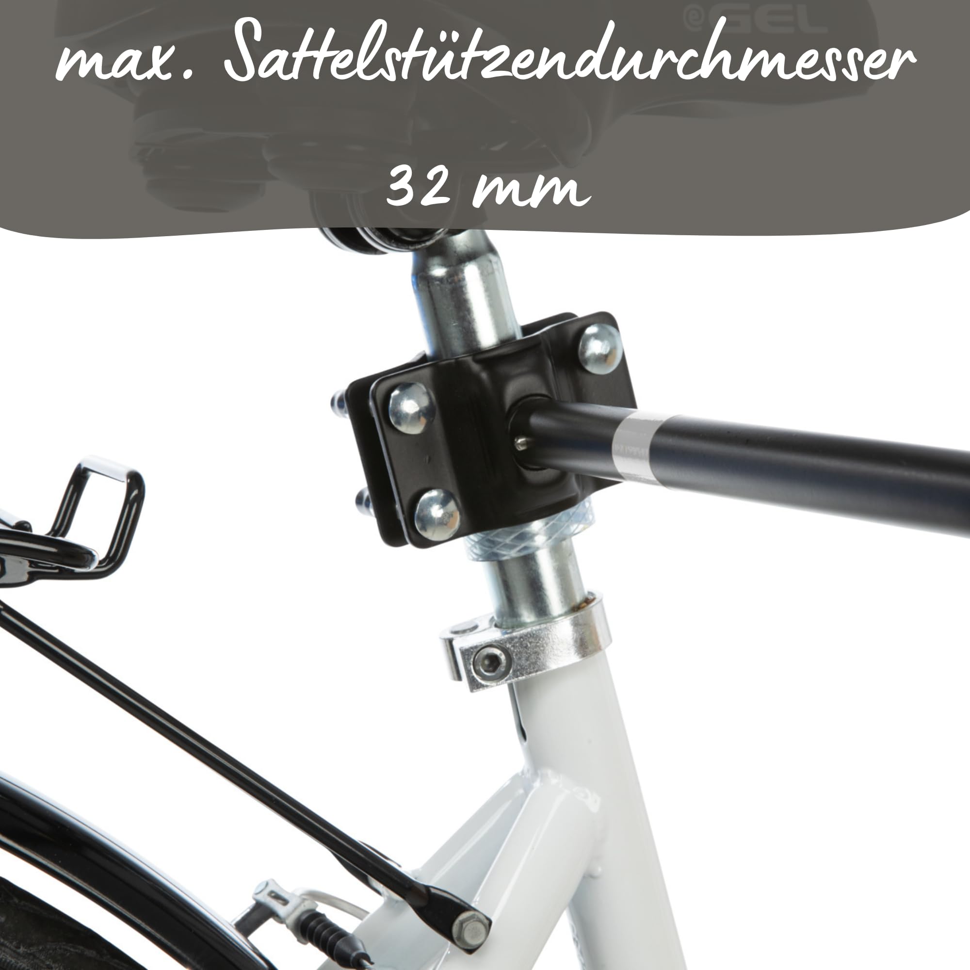 TRIXIE Hunde Biker-Set – Fahrradleine zur Befestigung an der Sattelstange – Spiralfeder, Sicherheitsschnellverschluss & Reflektoren – für kleine & mittelgroße Hunde – Größe S–M