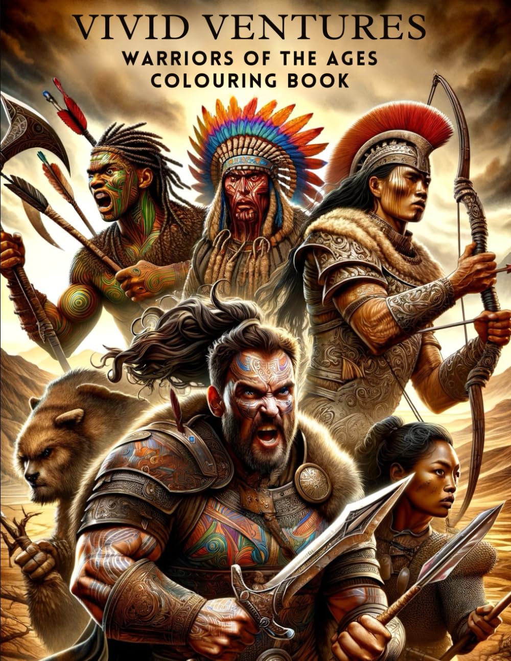Vivid Ventures - Warriors of the Ages Coloring Book: Adult Colouring Book Ancient Warriors