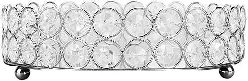 Fydun Cosmetic Makeup T Shaped 8-Inch Round Display Mirror Metal Welded Structure for Food, Perfume, Jewelry, Wine, Silver Wide Range of Uses