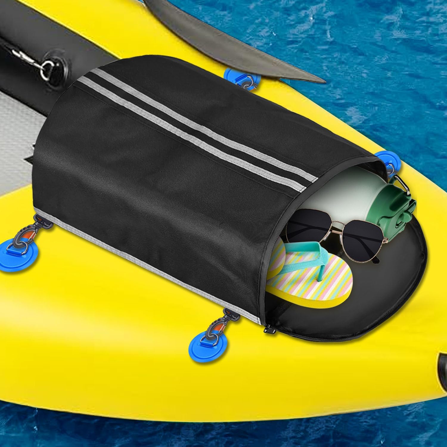 Waterproof Deck Bag for Paddle Boards & Kayaks review | SUP Board Accessories Waterproof Deck Bag for Paddle Boards & Kayaks - Paddleboard Storage Dry Bag with Turning Hook | Oxford Material & Insulated Cooler Compartment for SUP, Surfboard, and Boating Accessories