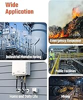 Vista 6 de TopTes Guard-156 4 Gas Monitor Multi Gas Detector for H2S, CO, LEL, and O2, Triple Alarm Modes (Visual, Vibration, Sound), 0.5s Fast Response, Dust