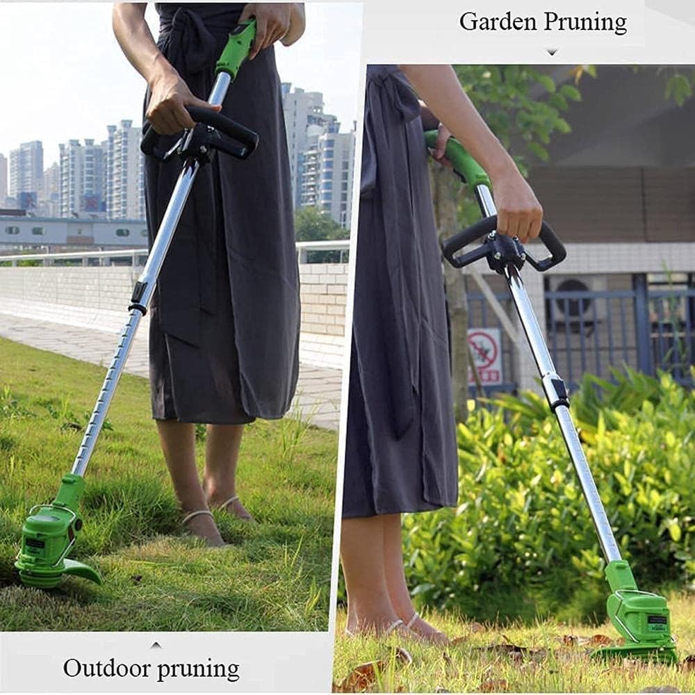 NAKEAH Rasaerba Elettrico Portatile Diserbatrice Senza Fili Agricola Trimmer Portatile Batteria al Litio Ricaricabile Attrezzo da Giardino Portatile Spazzolatrice-12V
