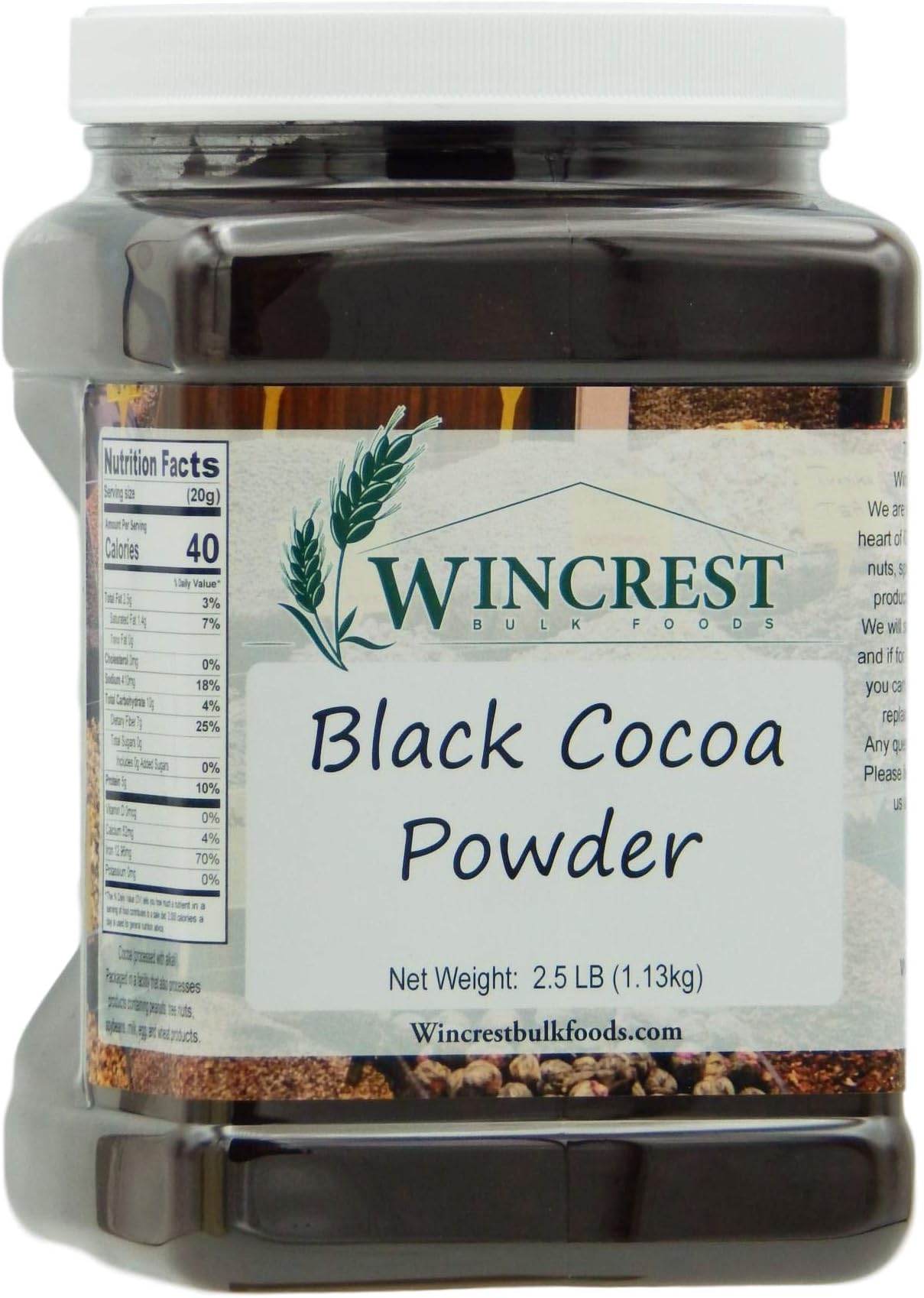 Black Cocoa Powder - 2.5 Lb Economy Size Tub