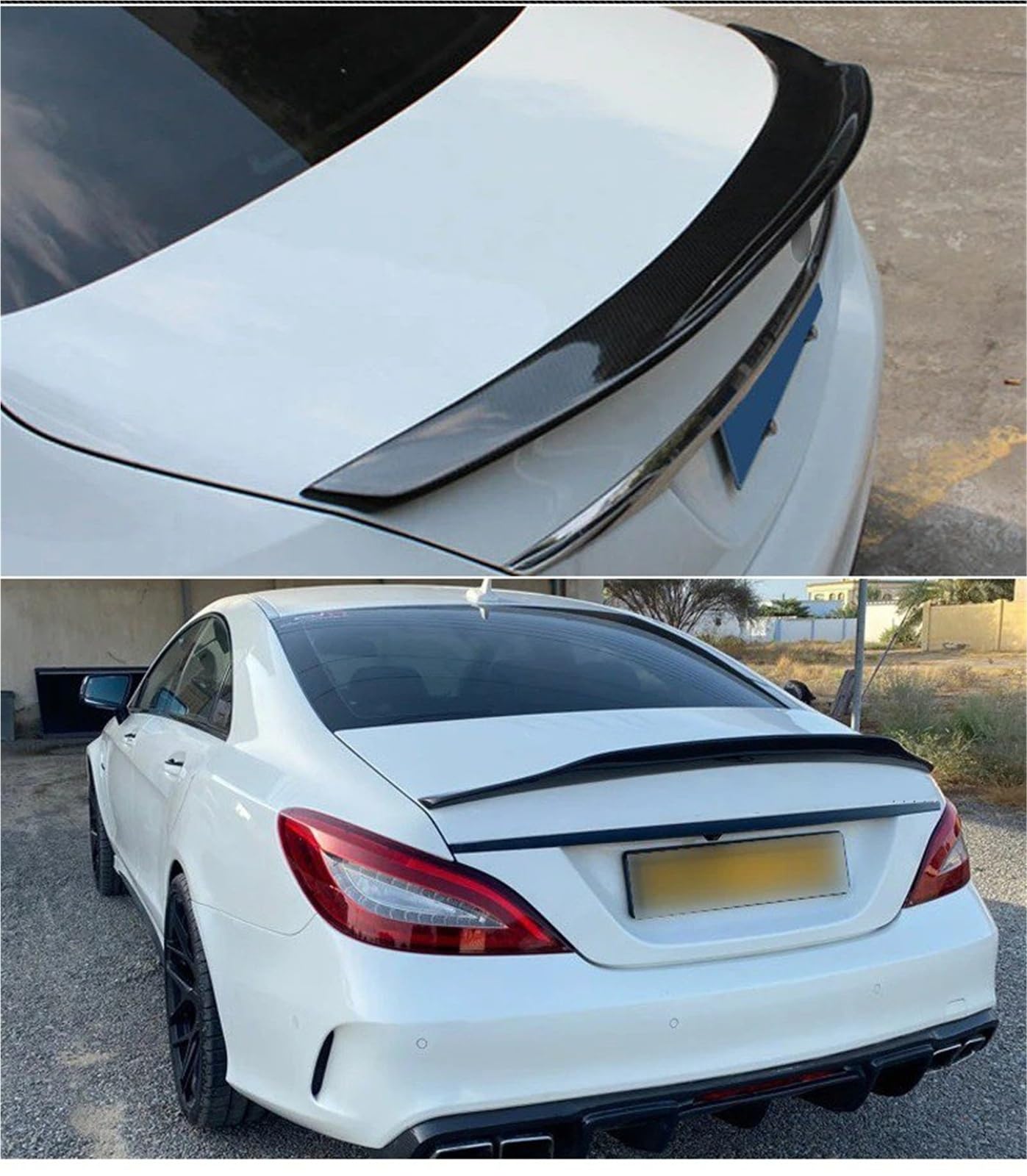 Dla M&ercedes Dla B&enz CLS W218 2011-2017 Skrzydło Na Klapie Lotka Tylny Spoiler Bagażnika Modyfikacje Samochodów Spojler Tylny Trunk Wing(Real carbon fiber)