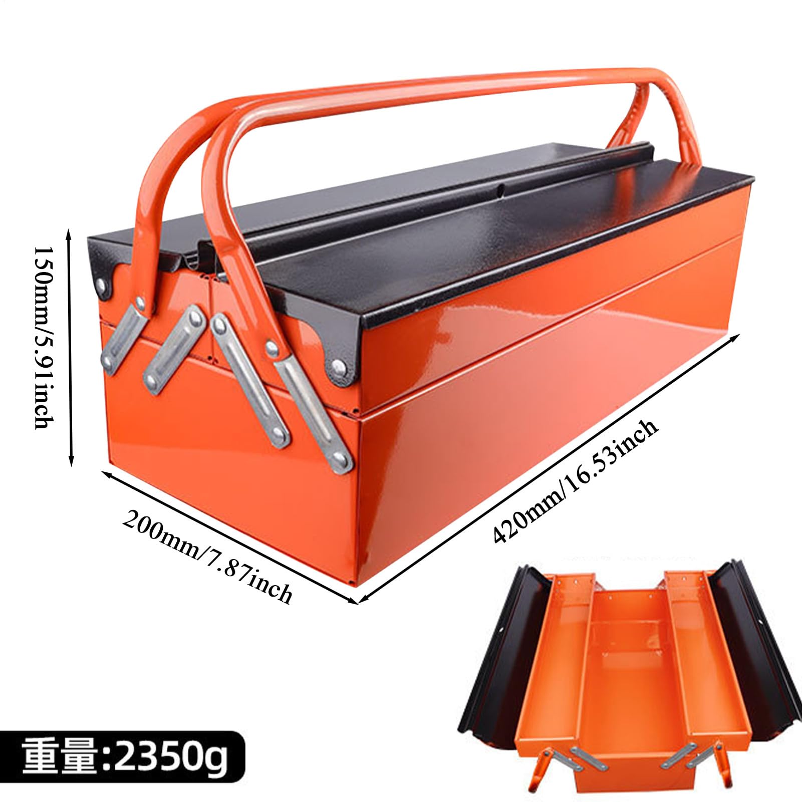 Organizzatore Per Cassetta Degli Attrezzi 3 con di Archiviazioni Multipli | Design Multifunzionale Compatto Pieghevole con Struttura Robusta per Auto Ufficio Bagagliaio Garage