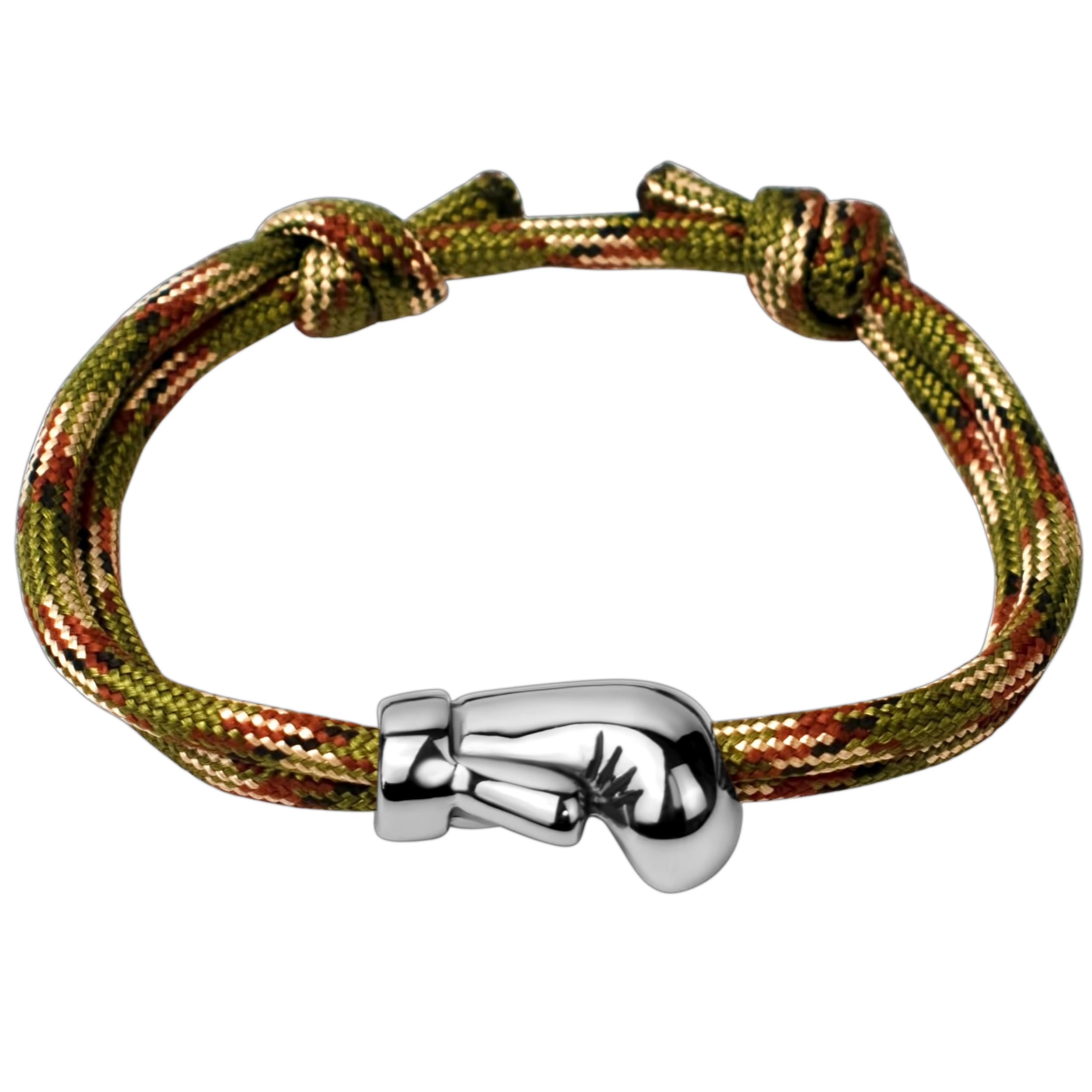 Ernestine - Bracciale Boxe in acciaio inossidabile regolabile - Idea regalo pugile uomo sport combattimento - Bracciale guanto da boxe sport - Regalo uomo Natale compleanno festa del papà - ragazzo