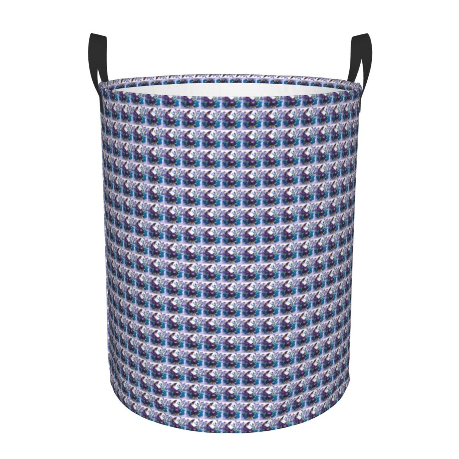 Panier à linge étanche avec motif papillon violet grand volume textile