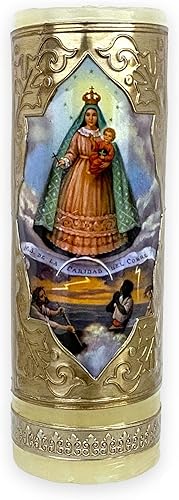 Nuestra Señora de la Caridad Cirio Pascua Vela Pascua Cuaresma Santo Cirio Pascual Virgen Caridad de Cobre 6" x 2" Vela
