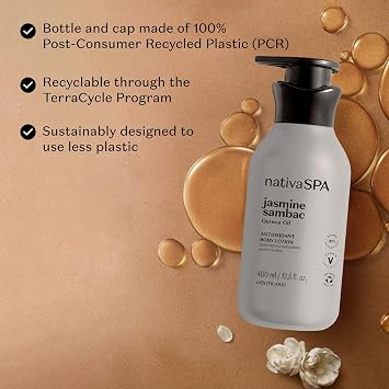 Jasmine Moisturizing Lotion Sambac Nativa SPA 400ml oBoticário Loção Hidratante Jasmim Sambac Nativa SPA 400ml