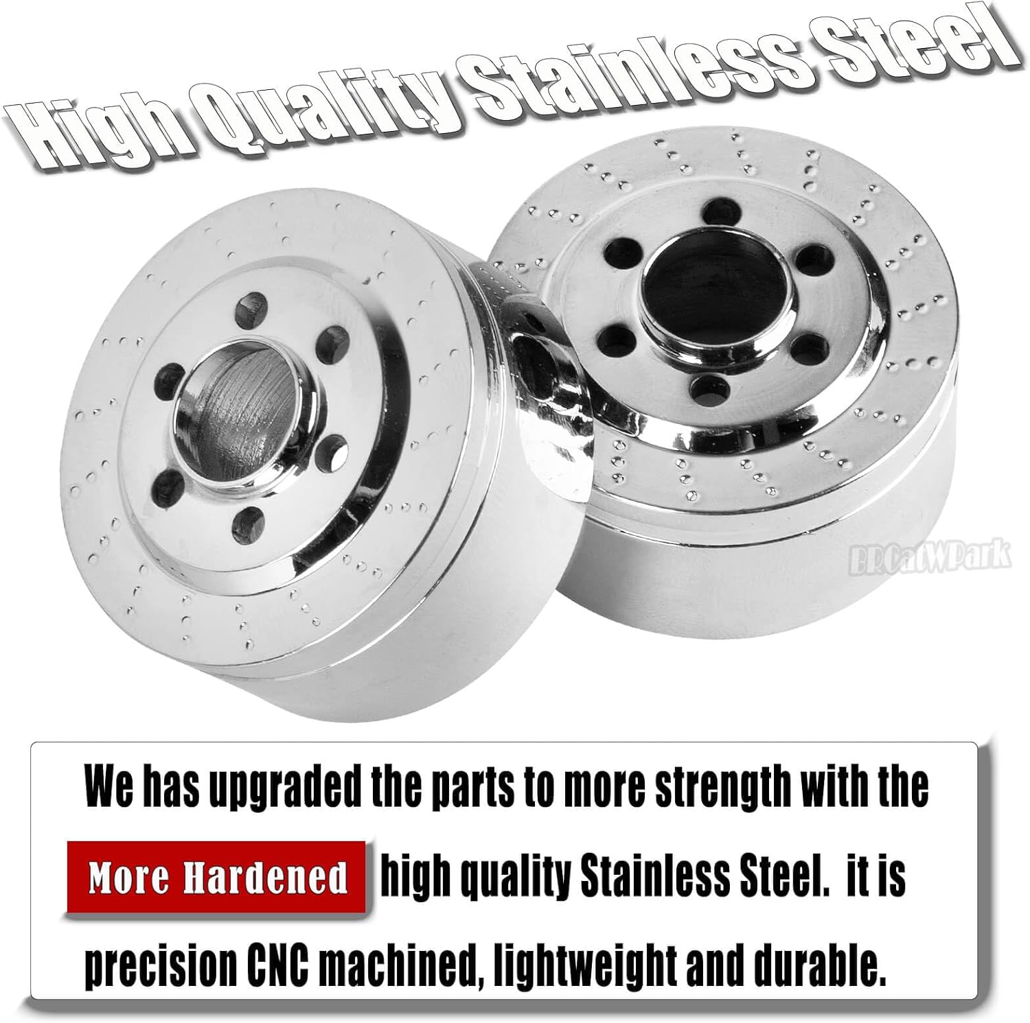 4Pcs 100g Stainless Steel Heavy Duty Wheel Weights Upgrades Part for 1/10 SCX10 SCX10 II 90046 SCX10 III TRX4 D90 RC Crawler Car 1.9 & 2.2 Beadlock Wheels Balance Weights