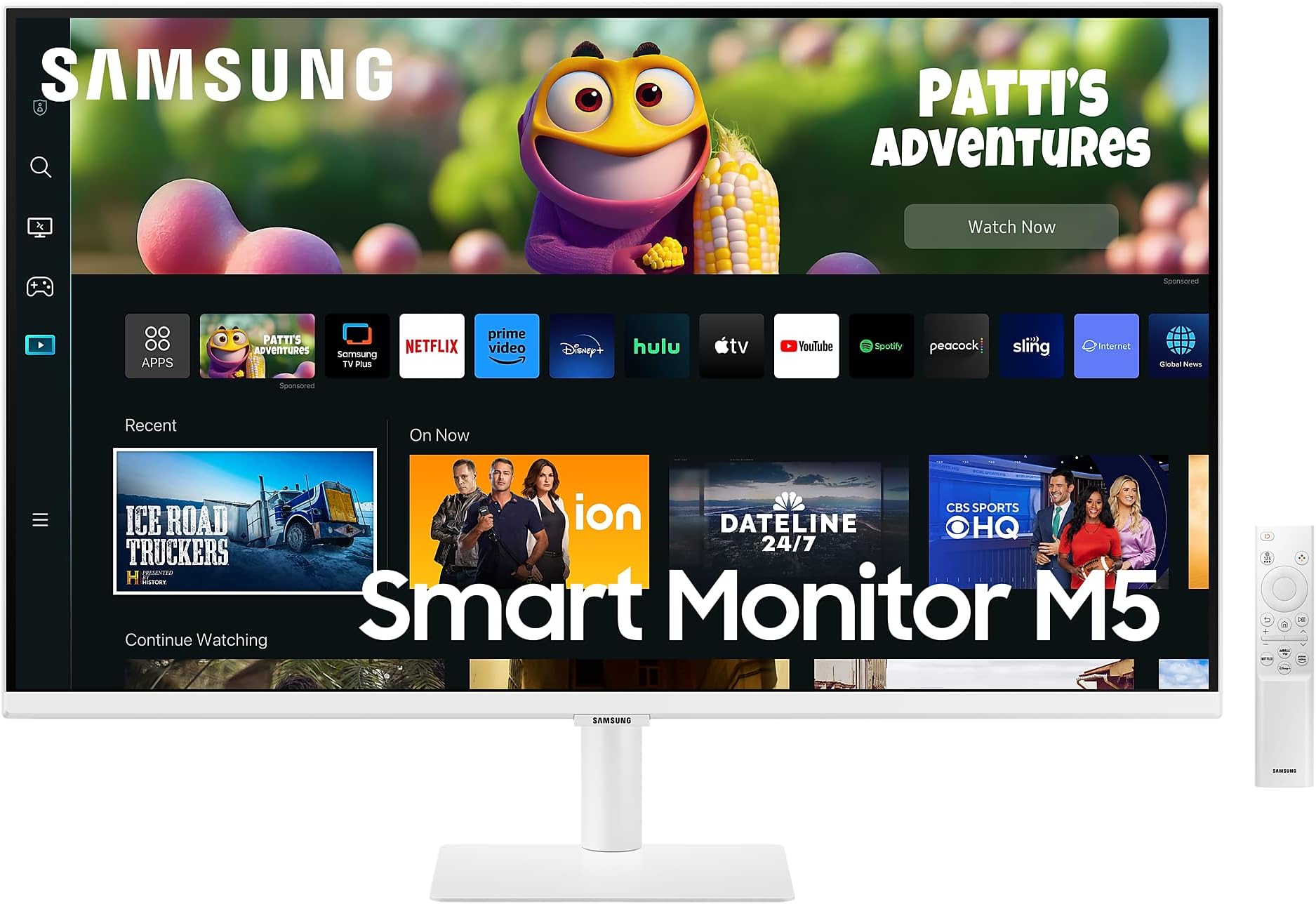 27CM501 27-Inch FullHD Smart Monitor M5 With HDMI,USB Hub,Wifi,Bluetooth -White