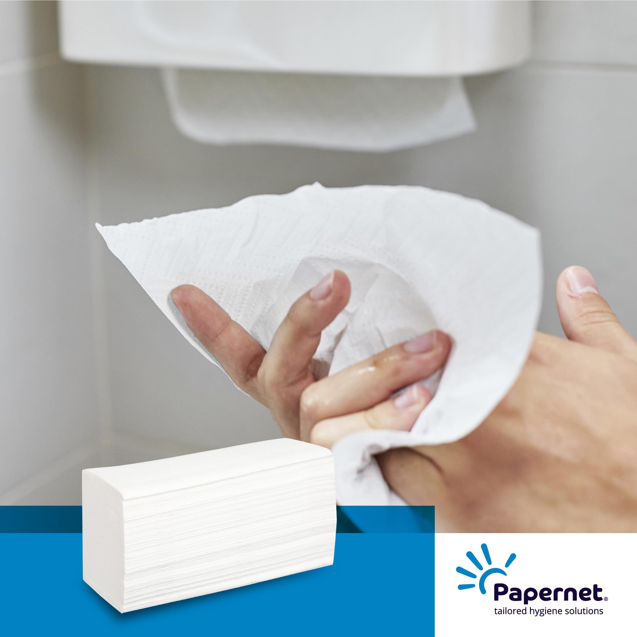 Papernet Asciugamano Piegato Z 416601 | Asciugamani di carta 2 veli | Compatibile con Dispenser Antibatterici C/Z 416159, 416152, 416148 | 20 confezioni per 200 strappi da 24x20 cm