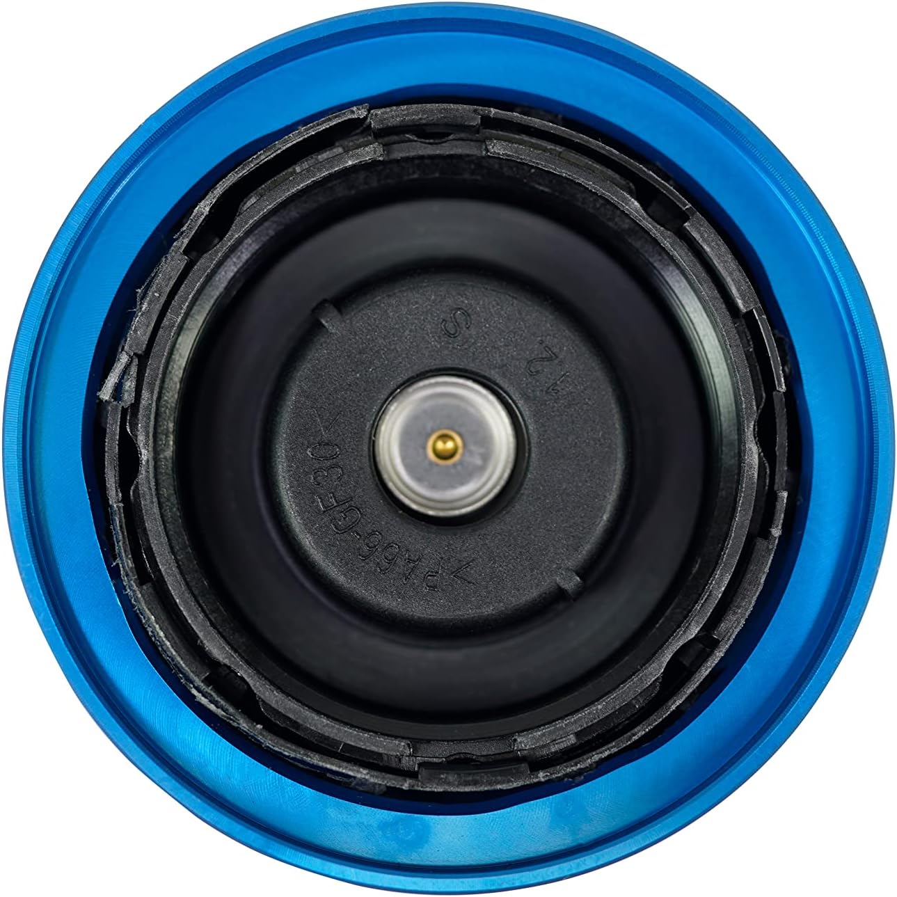 Sinister Diesel Degas Bottle Cap for 1994-2016 Ford Powerstroke | Coolant Reservoir Cap Replacement for 7.3L, 6.0L, 6.4L, 6.7L | Replaces Part# 9C3Z-8101-B | Blue Anodized Aluminum