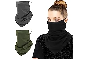 MoKo 3-Pack Face Protection Bandana with Ear Loops