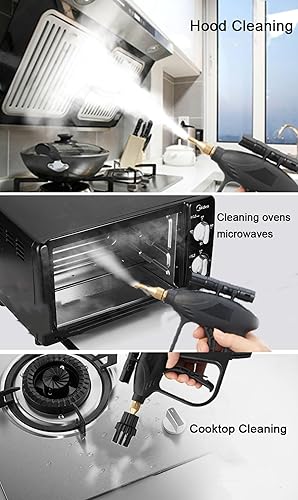 Miniatura 5 de Vaporizador de 1700 W para limpieza, vaporizador portátil de alta presión de 110 V, tanque de agua grande, máquina de limpieza a vapor eléctrica