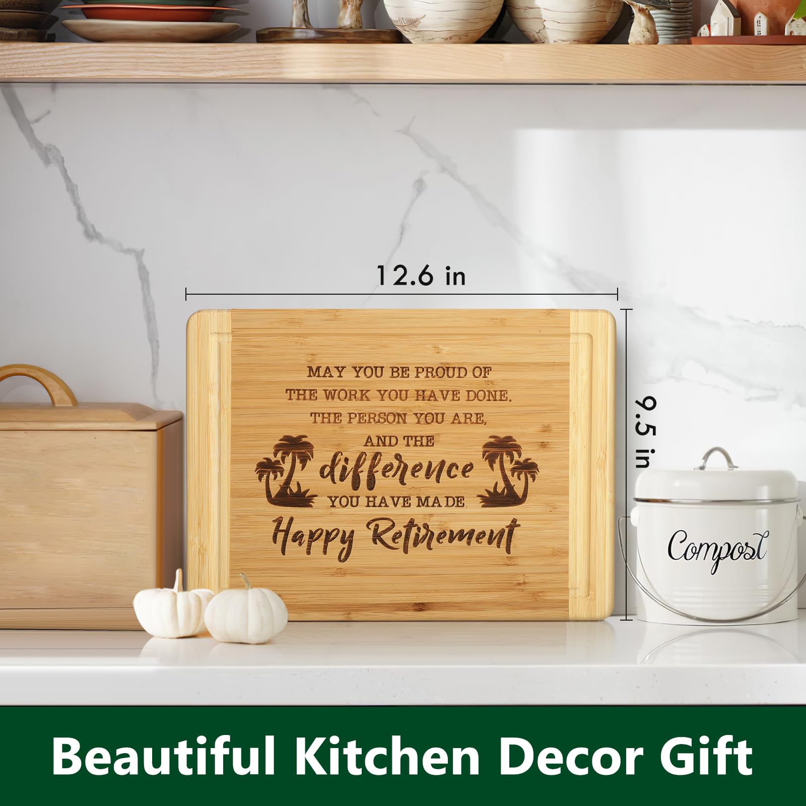 Regalo de jubilación para mujeres y hombres, tabla de cortar grabada para mujeres, compañeros de trabajo, regalos de jubilación feliz para compañeros de trabajo, amigos, jefes, profesores, enfermeras
