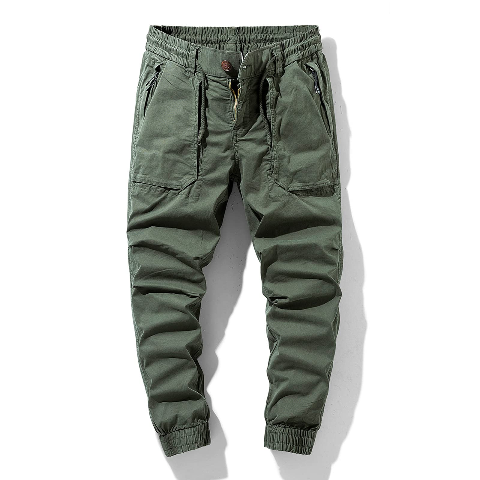 Generisch Moda per gli uomini casual a vita media pantaloni a matita fissa lunghezza intera citazione off pantaloni da trekking uomo