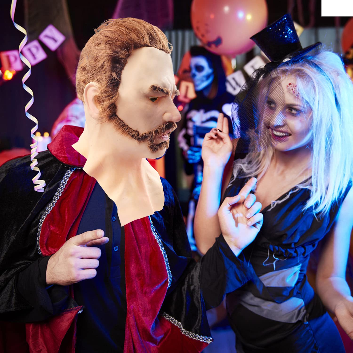 Buy Halloween Mask, Funny Realistic Young Man Mask Latex Mask Party