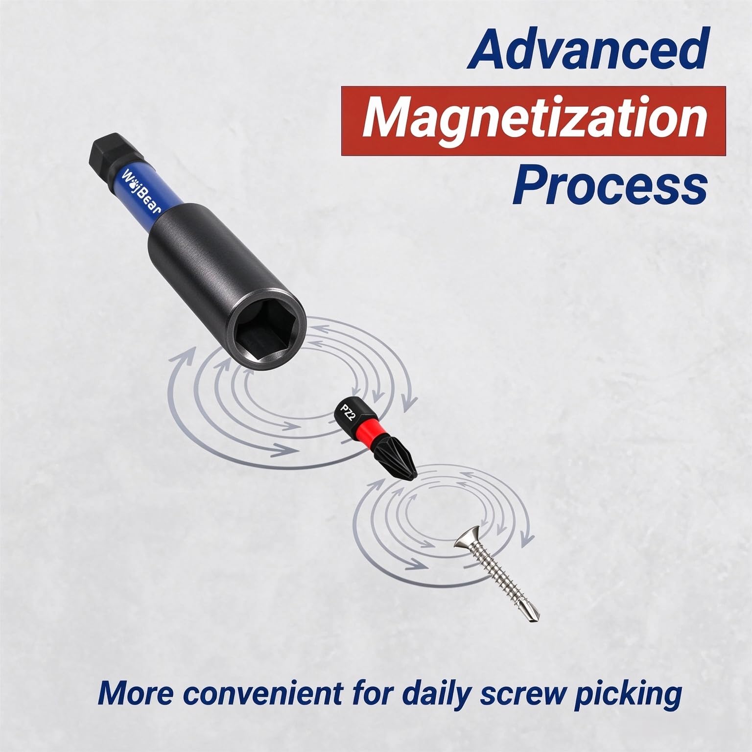 Magnetic Drill Bit Holder Set - 10 Bits Included -4