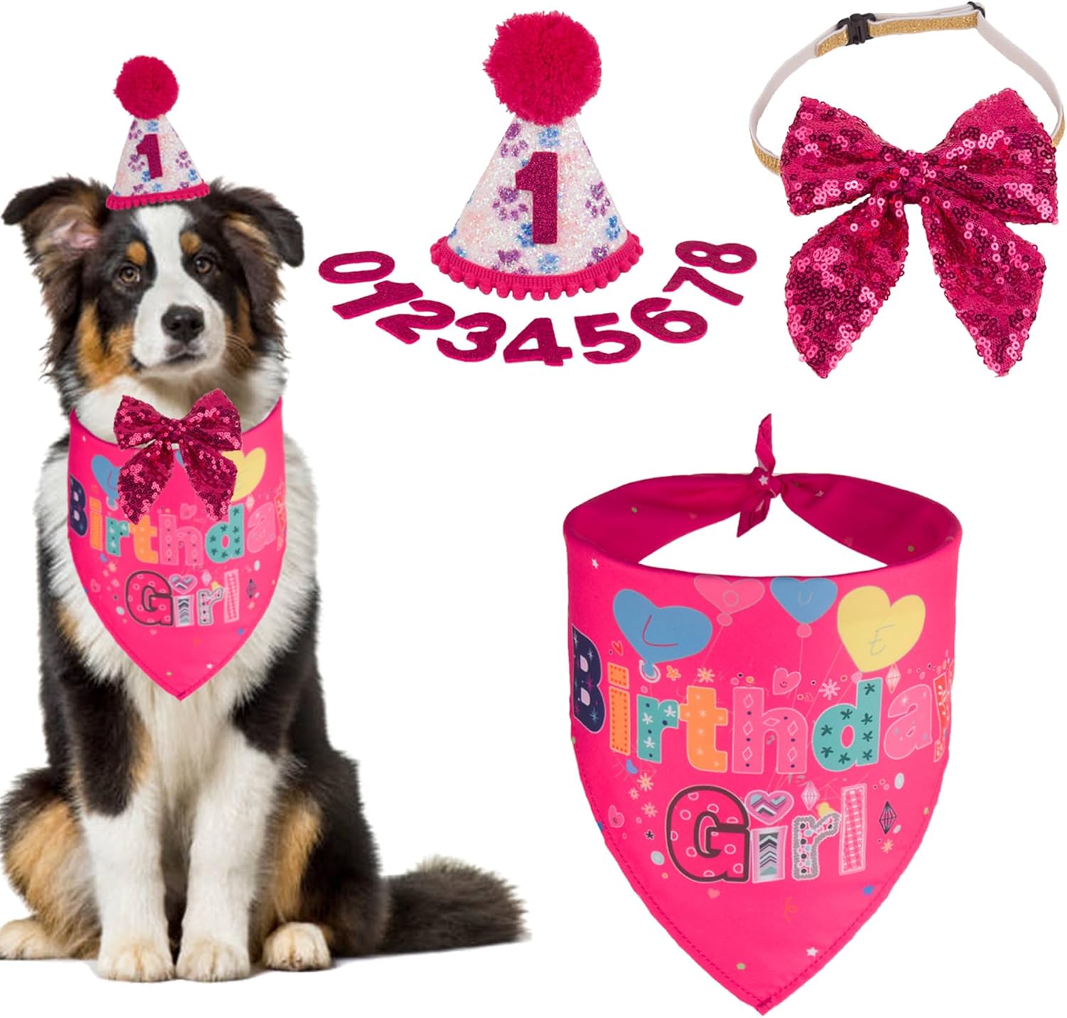 PTDECOR Dog Birthday Party Supplies, Boy Girl Dog Birthday