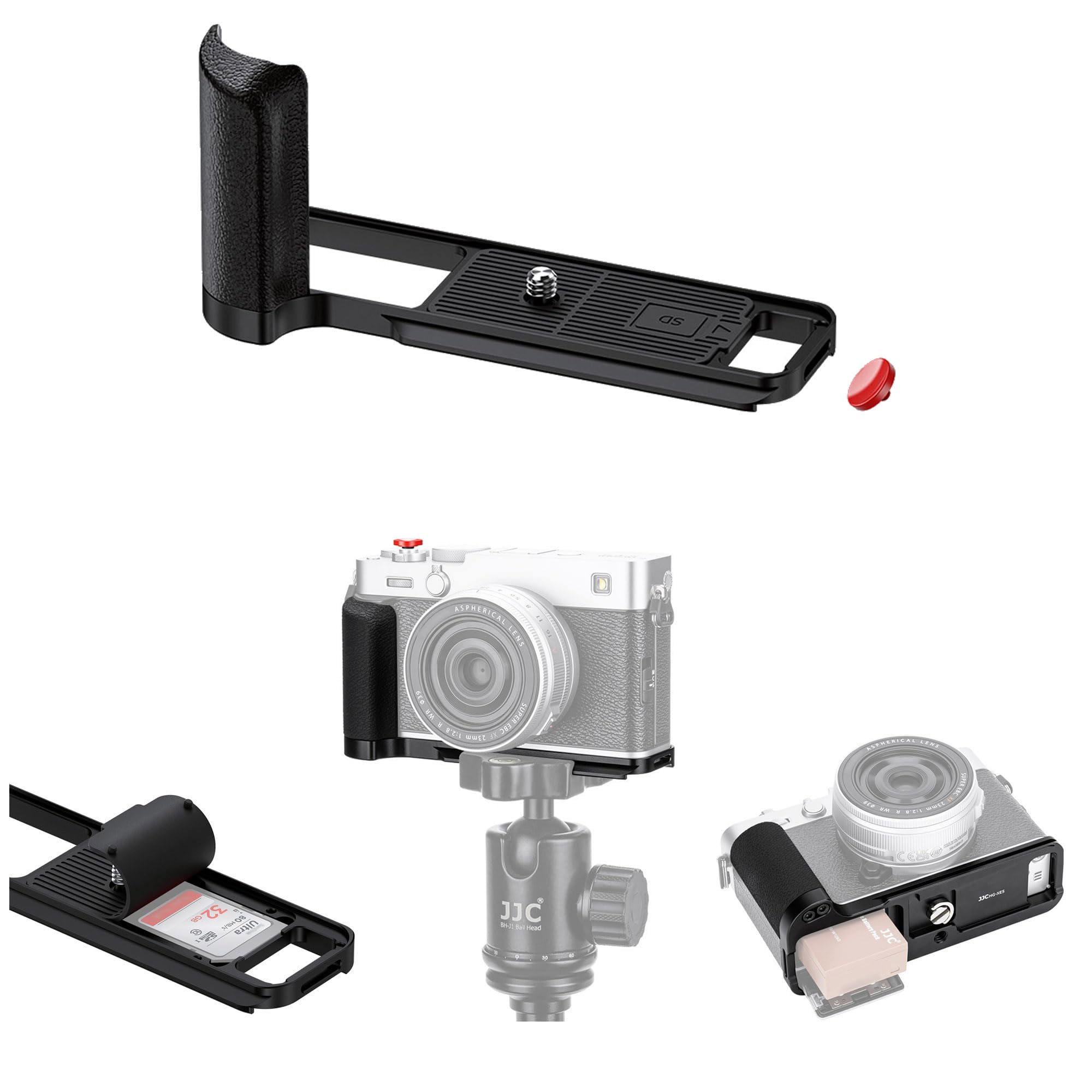 Amazon.com : JJC Metal Hand Grip L-Bracket & Shutter Button for