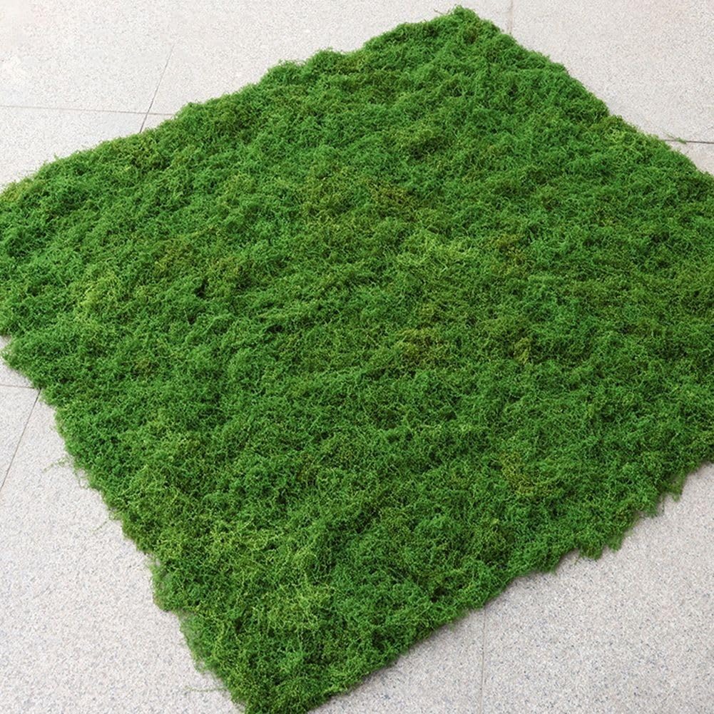 Pelouse de mousse filamenteuse pour pots de bonsaï d'intérieur, mousse artificielle pour décoration florale et plantes (vert foncé)
