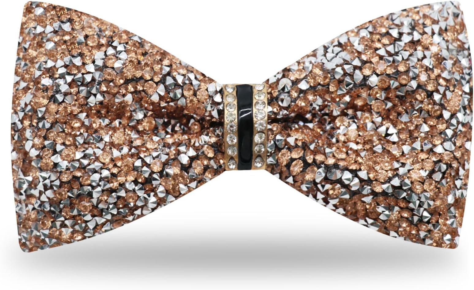 Mens Rhinestone Bow Tie Pre-Tied Bow Ties for Men Adjustable Sparkle Sequin Bowtie Party Wedding