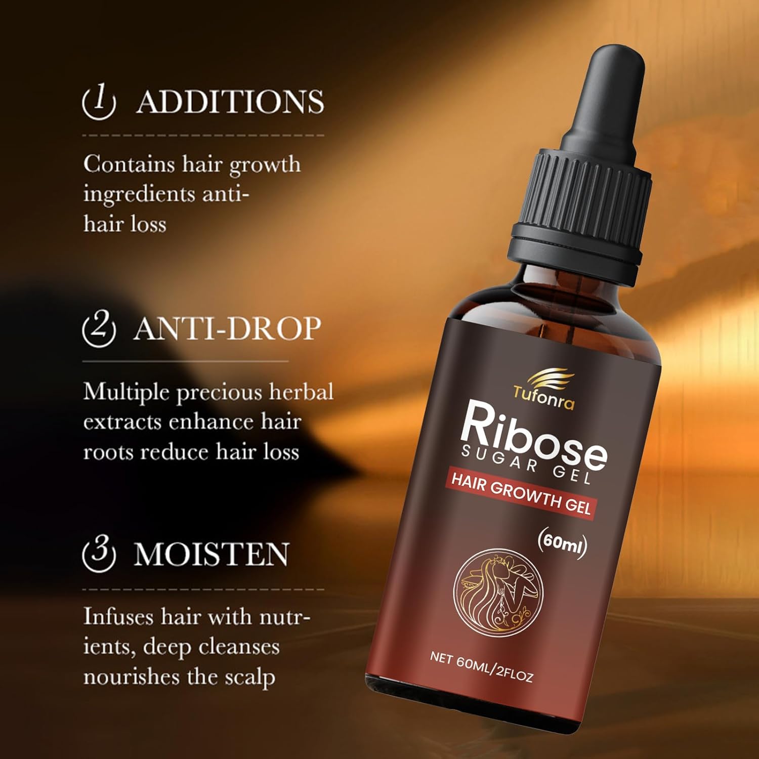 2-Deoxy-D-Ribose Sugar Gel, 60ml Gel De Desoxirribosa for Hair Loss