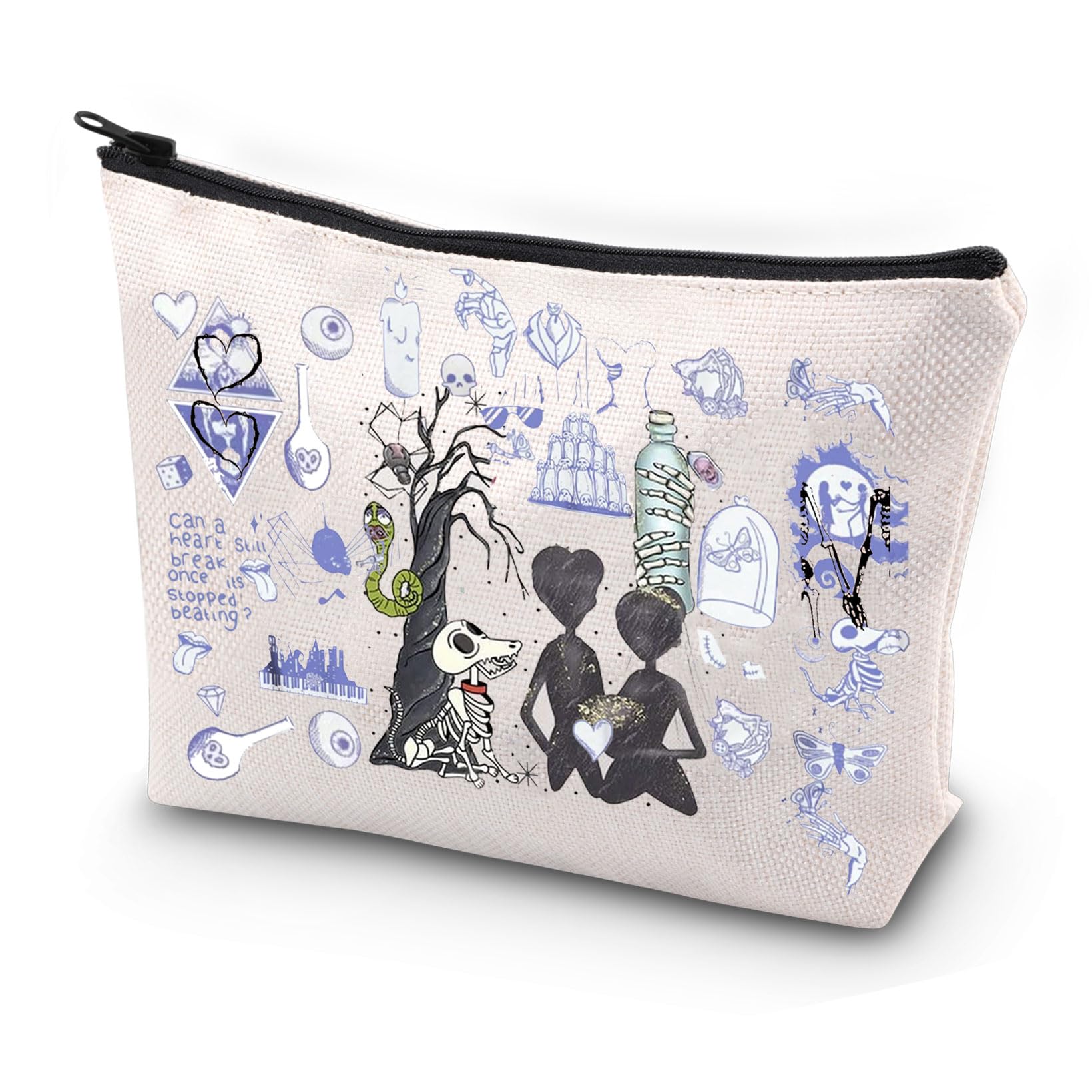 JYTAPP Horror Movie Bride Inspired Cosmetic Bag Halloween Makeup Case For Horror Movie Lover Bride Merchandise Bride Wedding Gift