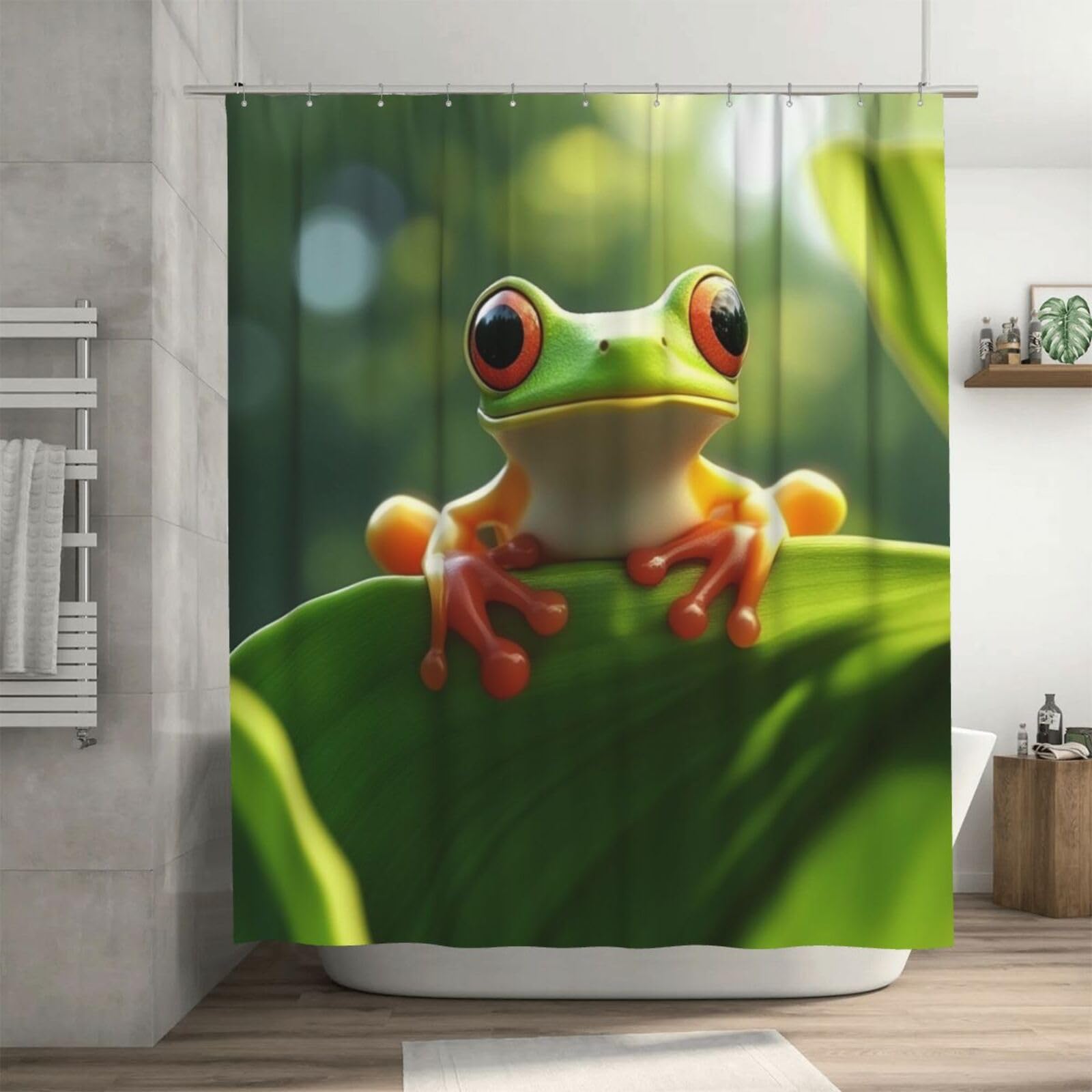 Rideau de douche imperméable pour une salle de bain moderne et rustique