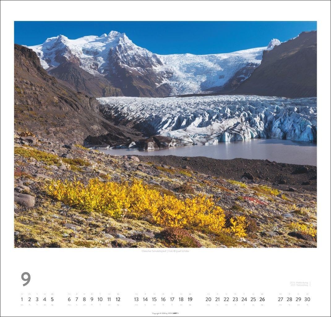 Island Kalender 2027 - Insel aus Feuer und Eis: Wandkalender XXL mit 12 atemberaubenden Fotos von Islands Gletschern, Vulkan-Landschaften und ... Schäfer. Kalender im Großformat 48 x 46 cm