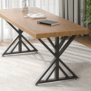 Dining Table Legs 28 inch, Metal Table Base Heavy Duty Industrial Modern Desk Furniture Legs Set of 2 (B, 28")