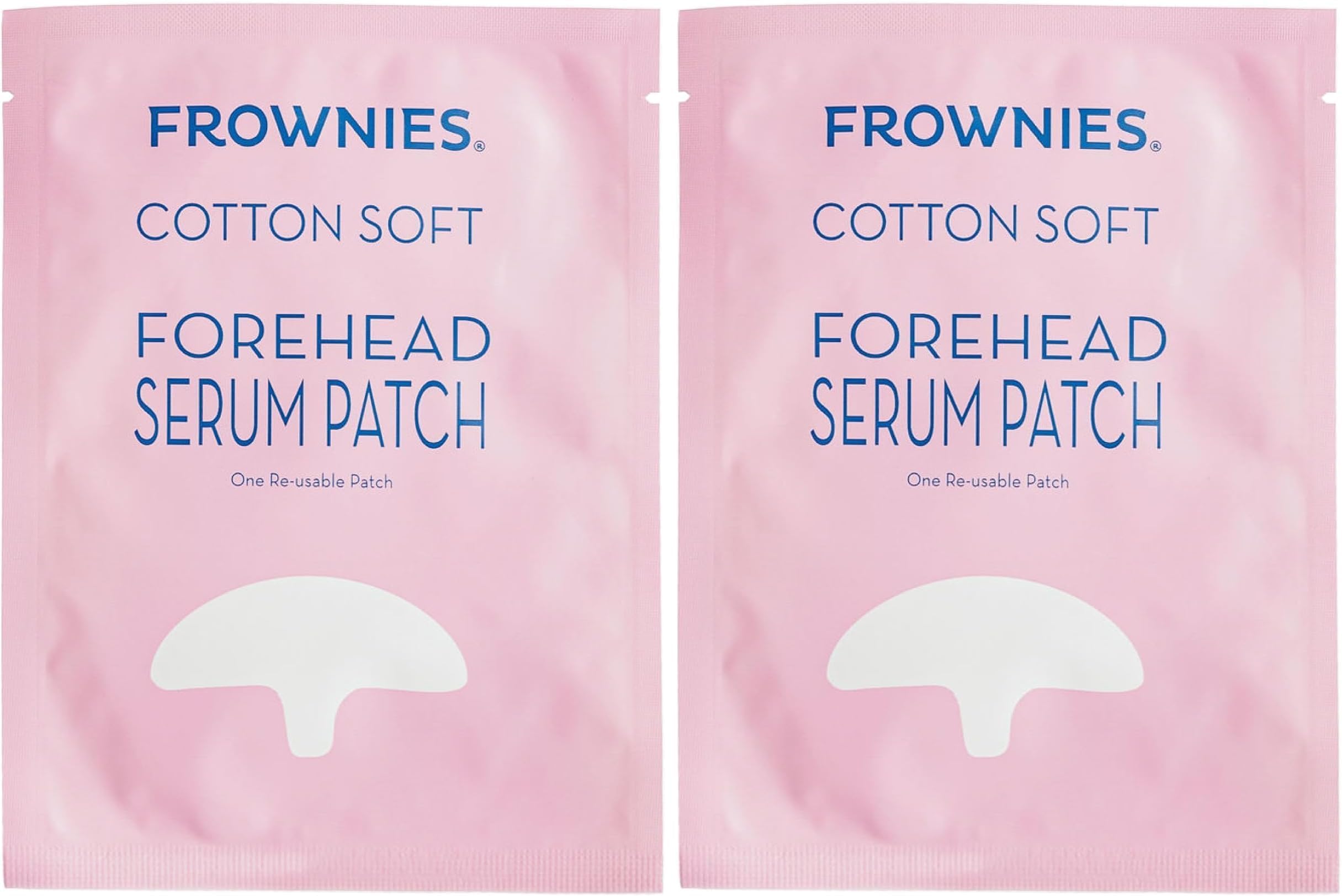 Cotton Soft Forehead Serum Patch - Serum Infused Forehead Wrinkle Patch For Fine Lines & Wrinkles - Reusable Hypoallergenic - Hydrating Face Mask to Plump Skin (Pack of 2)