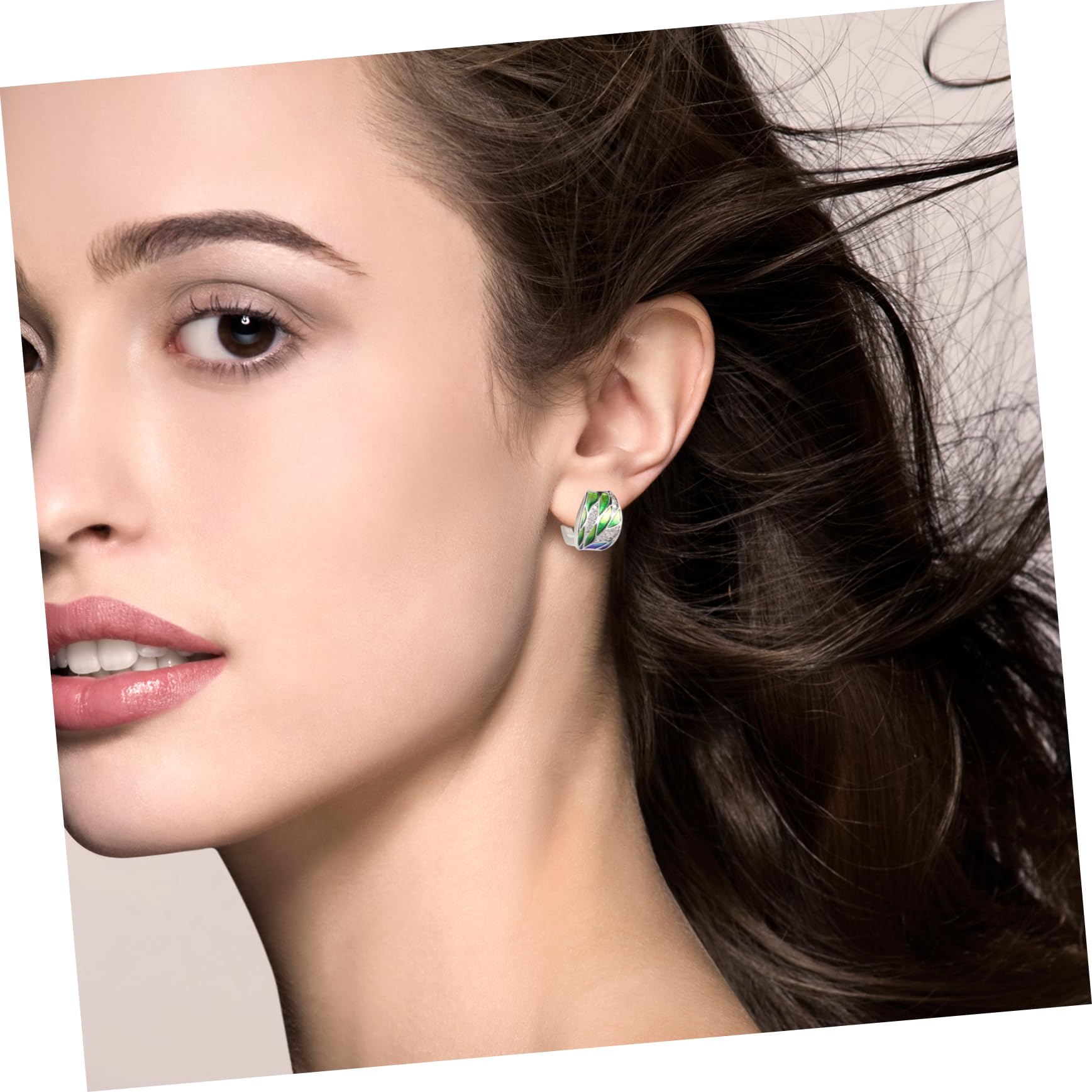 SOIMISS 3paia Orecchini Perno Smalto Forma Di Foglia Creativo Di Gioielli Per Ragazze e Giovani Donne Leggeri e Ipoallergenici Perfetti Per Cerimonie e Occasioni Speciali