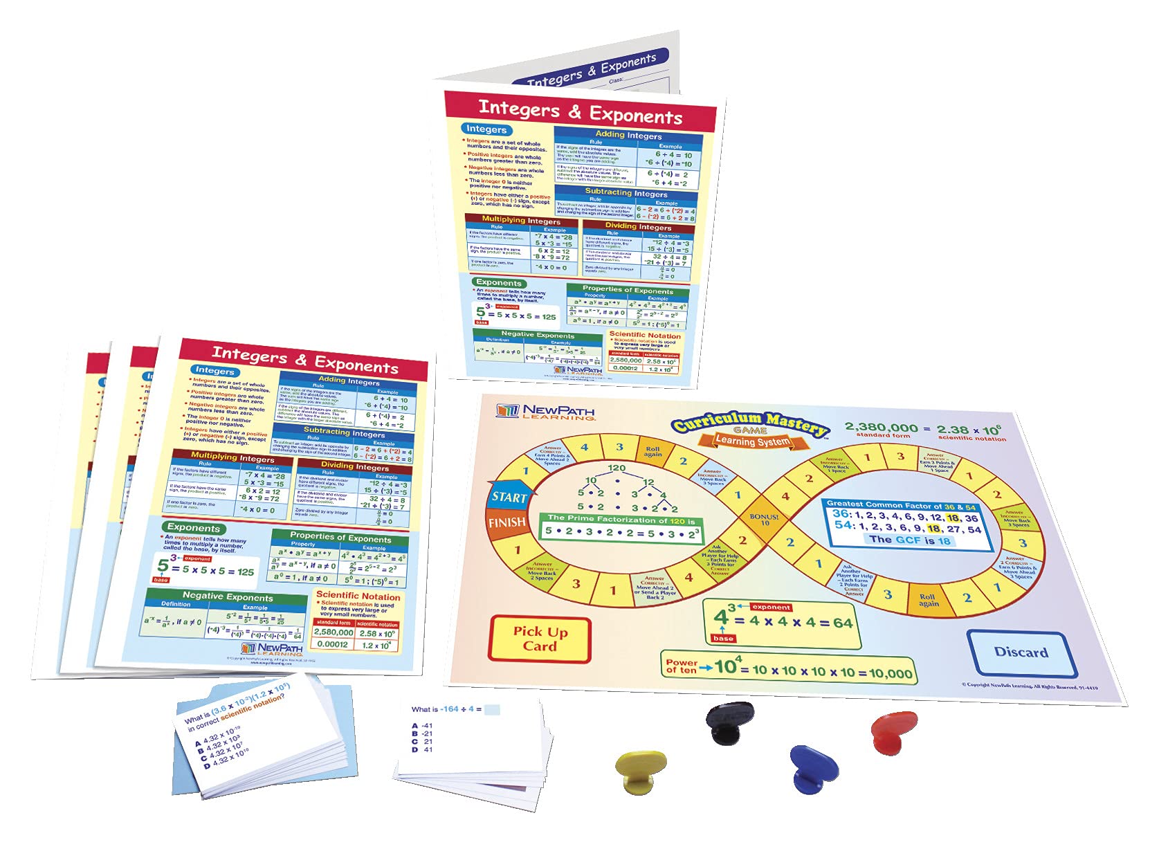 Jeu de maths NewPath Learning integers and exponents pour apprendre les fractions du collège