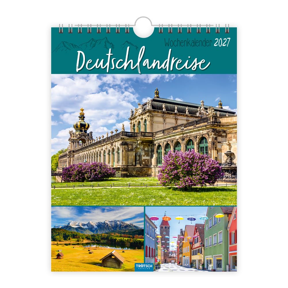 Trötsch Wochenkalender zum Hängen Deutschlandreise 2027: Wandkalender