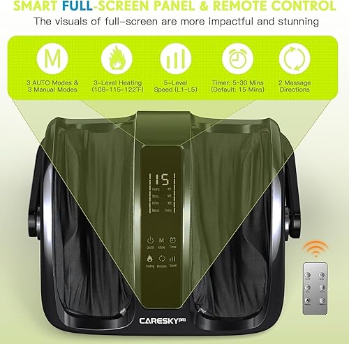 Miniatura 5 de Masajeador de pies para neuropatía, elegible para FSA HSA, masajeador de pies con calor, 3 niveles de calentamiento para circulación y alivio del