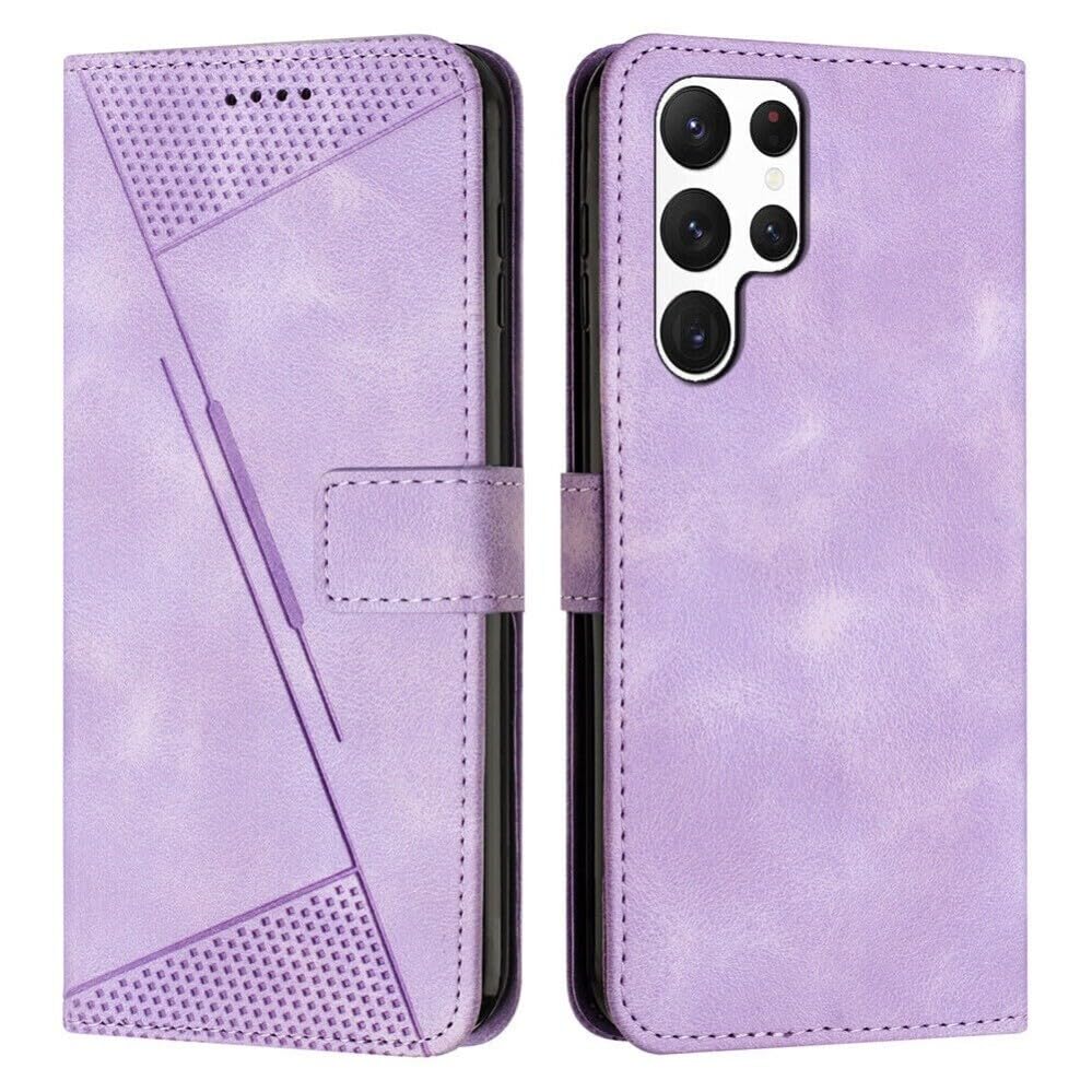 Housse Samsung Galaxy Note 10 5G étui cuir violet avec support vidéo et fentes pour cartes