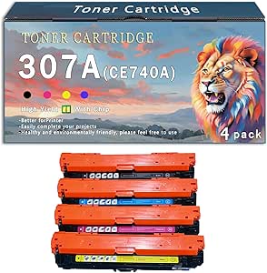 Amazon.com: CE740A Toner Cartridges with Chip Replacement for HP 307A ...
