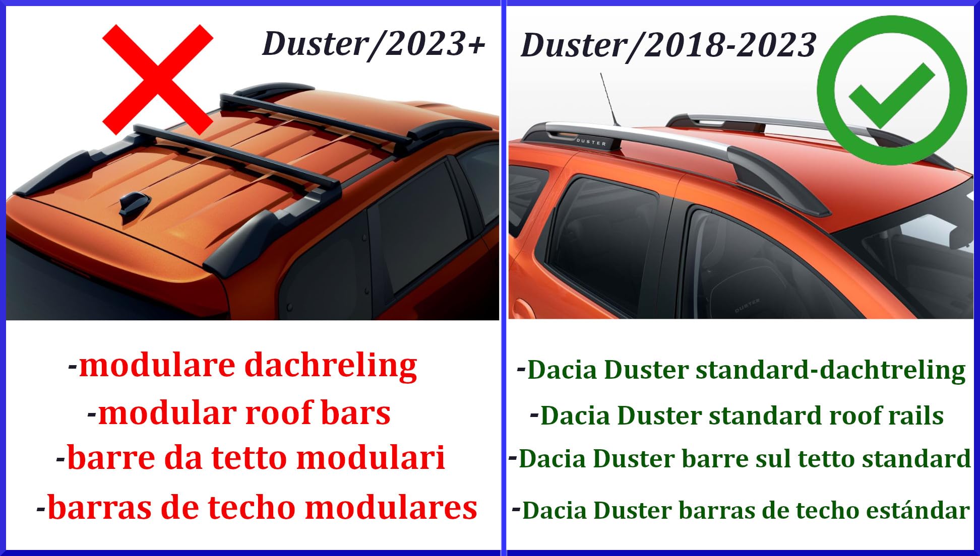 Duster II (2018-2024) - Premium Barre trasversali da tetto- nero intenso
