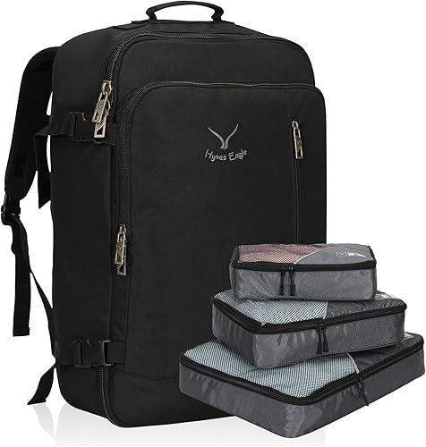 Hynes Eagle Mochila de mano de 38 L grande de viaje para mujer, aprobada para el vuelo, bolsa de fin de semana, mochila para computadora portátil,