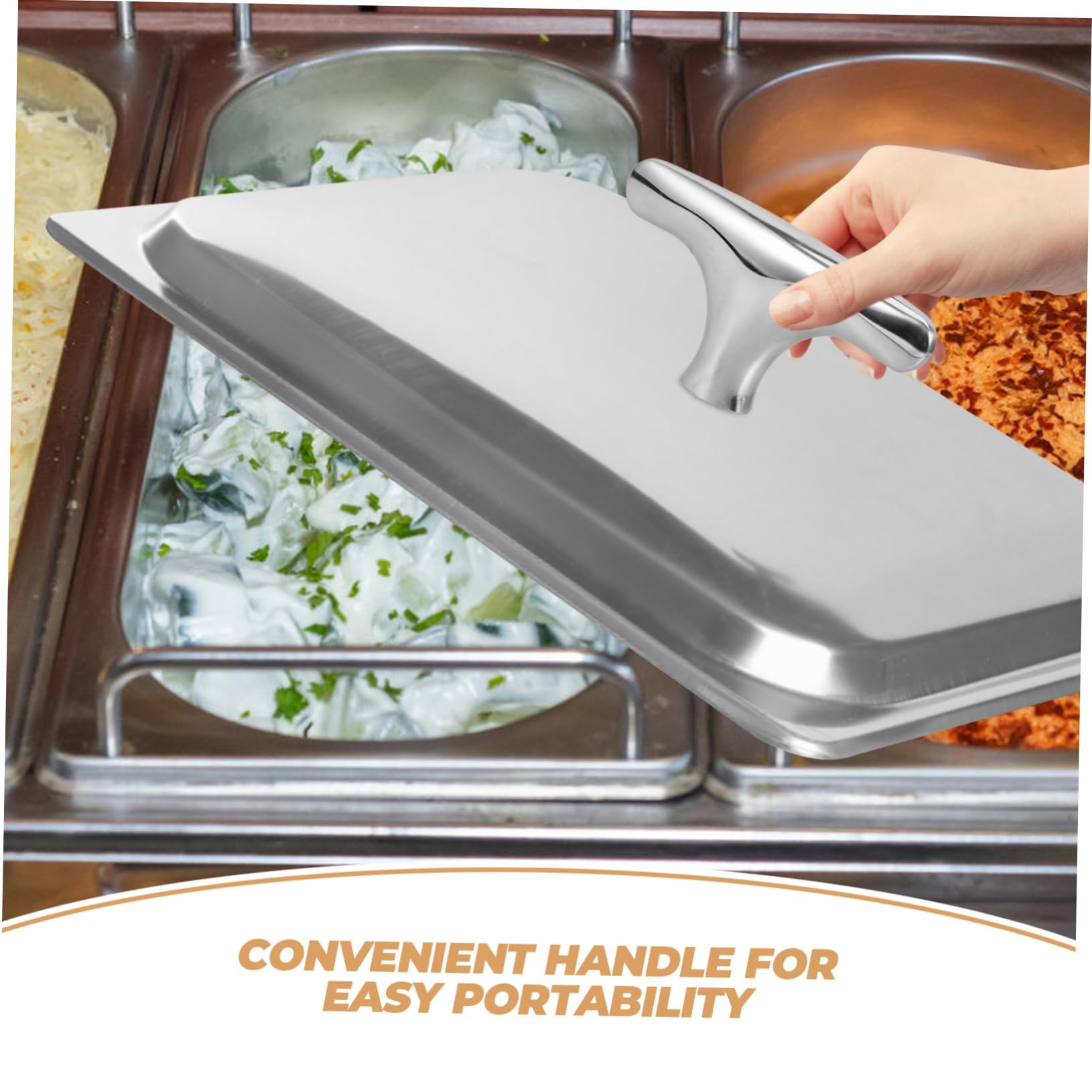 iplusmile 5piezas Contenedor De Servicio Buffet Asas Inoxidable Para De Comida Mantiene La y El Transporte