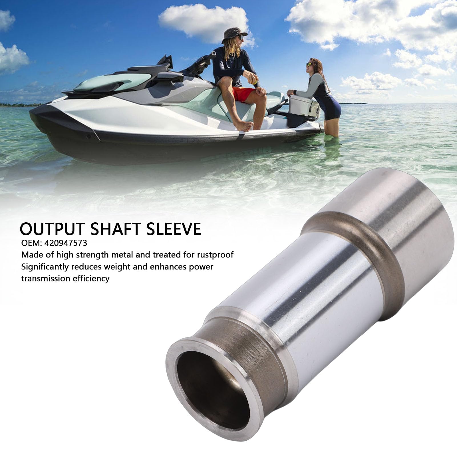 CHICIRIS Manicotto Dell'albero di Trasmissione Ad Alta Resistenza Antiruggine Sostituzione Efficiente per 2016-2020 Installazione Rapida Design Durevole per Moto D'acqua