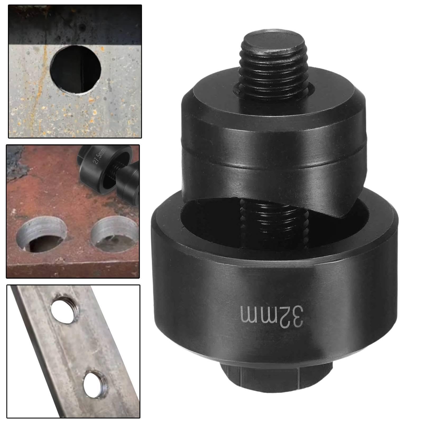 Punzonadora de Chapa Metálica, Herramienta de Corte Versátil, Profesional Y Compacta, Punzonadora de Alta Resistencia para Fregaderos, 32mm