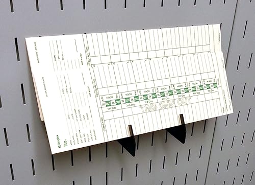 Miniatura 6 de Wall Control Juego de soportes de metal ranurado para tablero de clavijas y tablero de herramientas ranurado, color negro (paquete de 2)