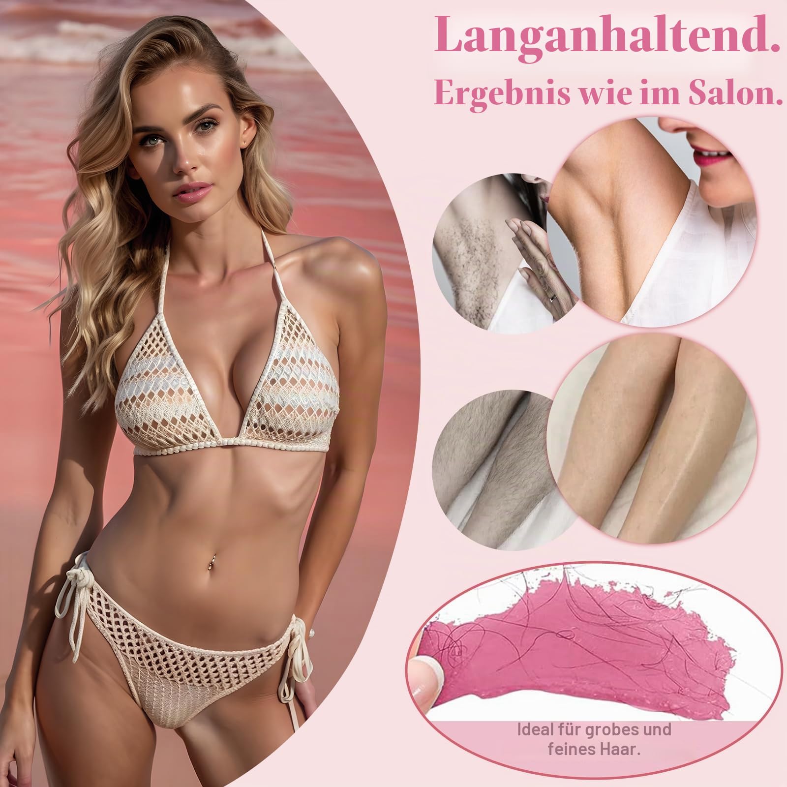 iFanzeTech Wax Maschine Waxing Set Frauen: Wachs Haarentfernung - Wachswärmer Wachsgerät zur haarentfernung mit 5 Packungen Waxing Perlen, Wachsmaschine Heißwachsgerät Set für Heimsalon