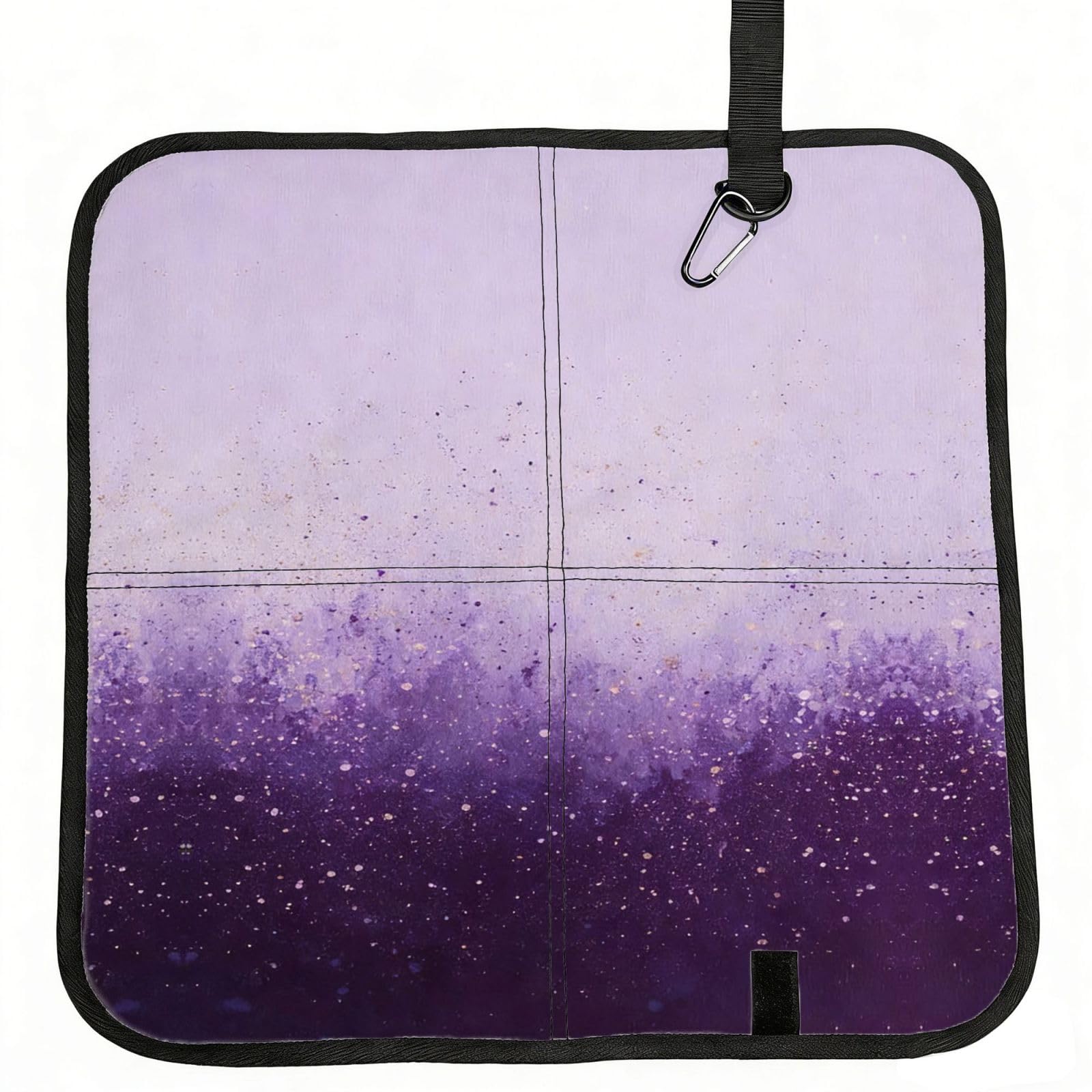 DUYIOKH Purple Gradient Print Foldable Portable Seat Cushion for World Cup Games, Camping and Outdoor Activities