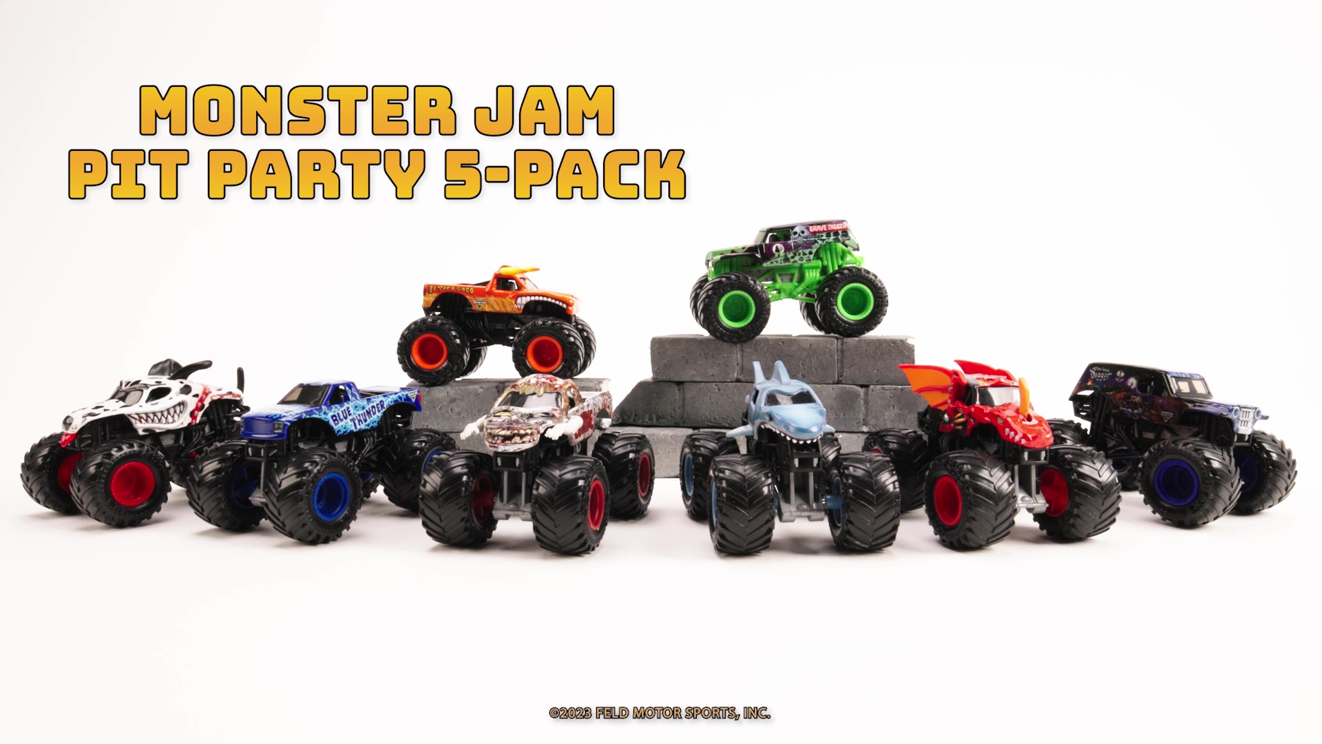 Amazon.com: Monster Jam, Official Pit Party 5-Pack of 1:64 Scale